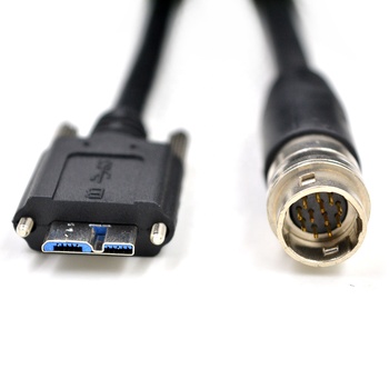 USB 3.0 type A to Hirose 12P female and micro-B to Hirose 12P male cable couple