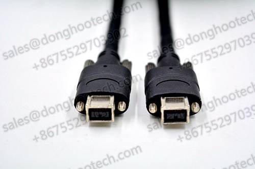 Firewire Locking Cable with Thumbscrew Lock Alloy Connector 3.28 Fts